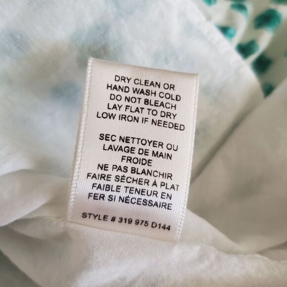 Rebecca Taylor Emerald Daisy Dress Ruffle Detail Wrap Green White Floral size 0 - Picture 10 of 10